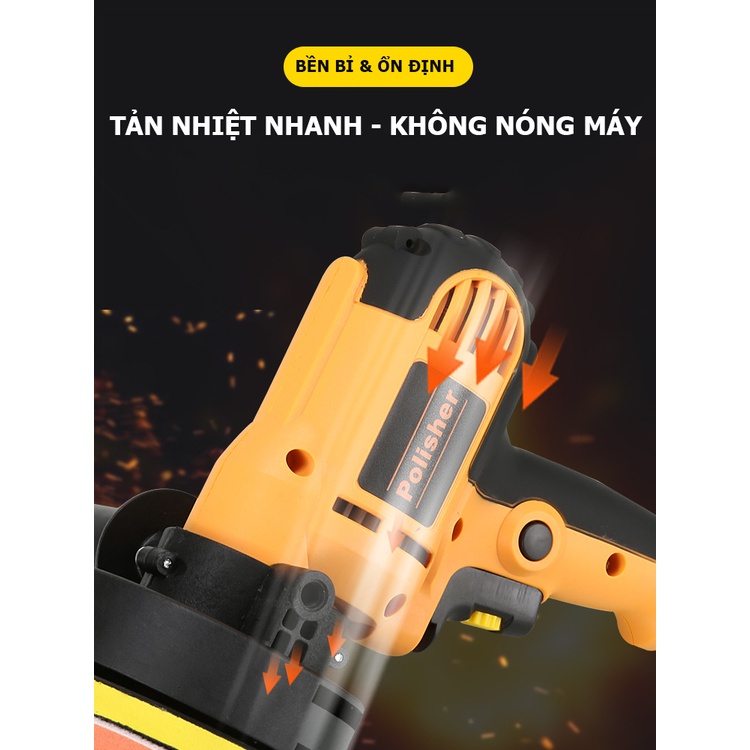 Máy đánh bóng xe ô tô cầm tay Polisher DWE6401 - Máy chà bóng xe ô tô cầm tay | Công suất 700W - Đế chà 125mm | Hàng chí