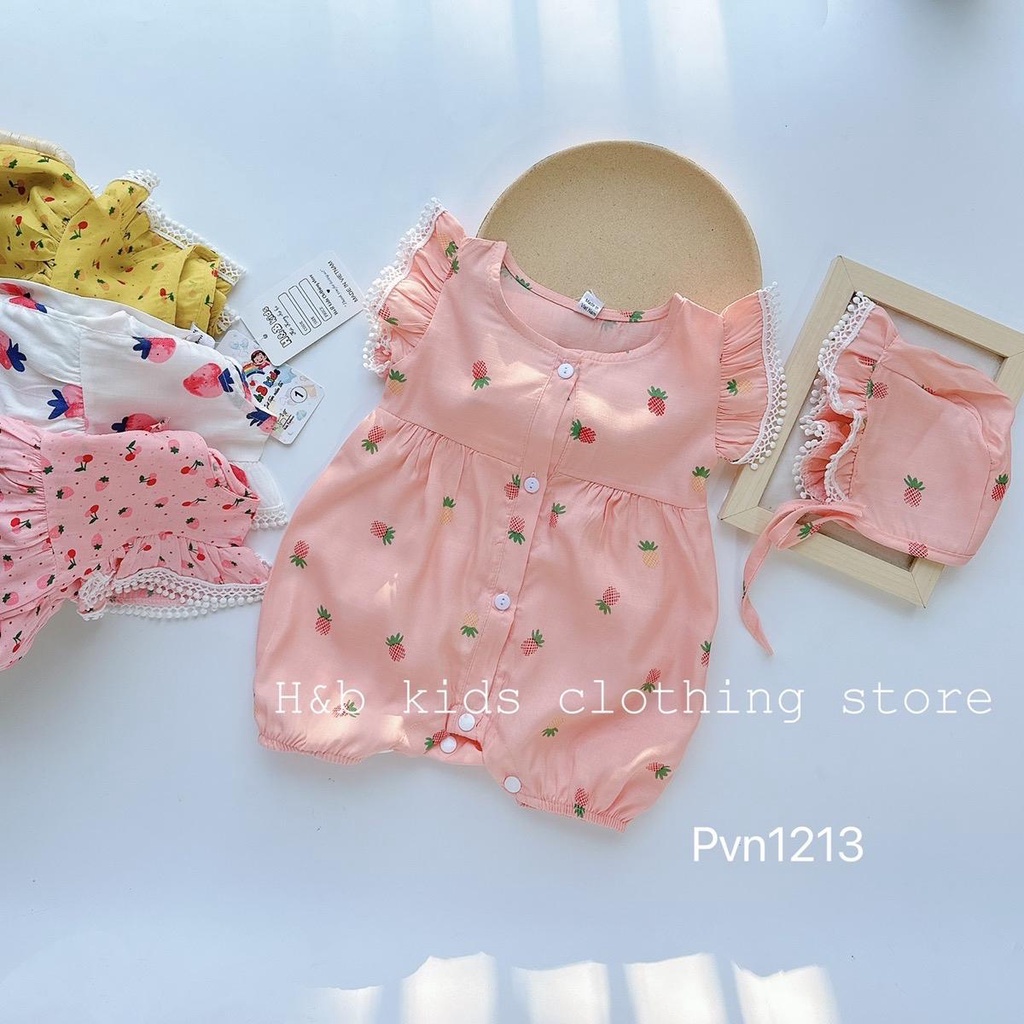 Set body đũi tặng mũ cho bé gái