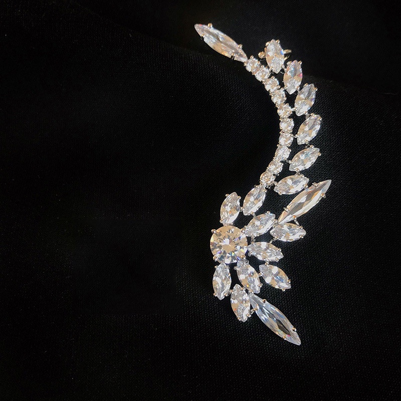 Bông Tai Hình Giọt Nước Đính Đá Đơn Giản Phong Cách Âu Mỹ Thời Trang