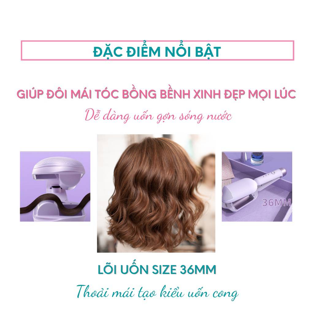 Máy Uốn Sóng Nước Lượn Sóng 3 Trục Máy Bấm Tóc Gợn Sóng Dập Xoăn Hàn Quốc Cao Cấp Bản To 3 Mức Chỉnh Nhiệt