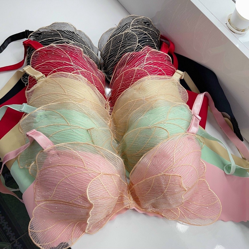Áo đúc su phối ren nơ siêu xinh kute không gọng đệm 3cm