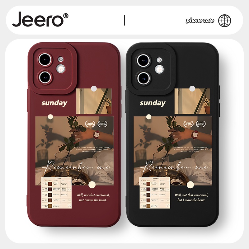 Ốp lưng JEERO mềm dễ thương đẹp độc lạ Cho iPhone 14 13 12 11 Pro Max SE 2020 X XR XS 8 7 ip 6S 6 Plus kute HFF2398