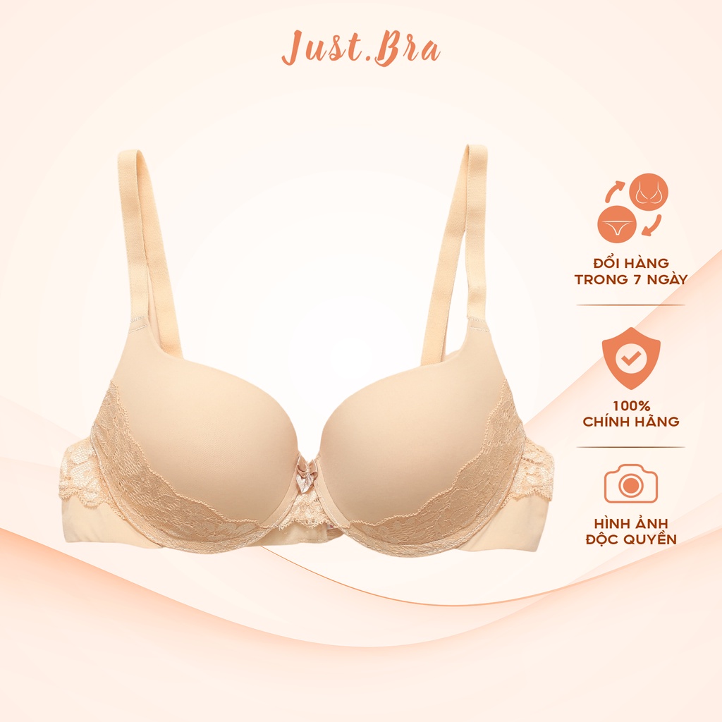 Áo ngực Just Bra thiết kế có gọng nâng ngực, viền ren quyến rũ AB292