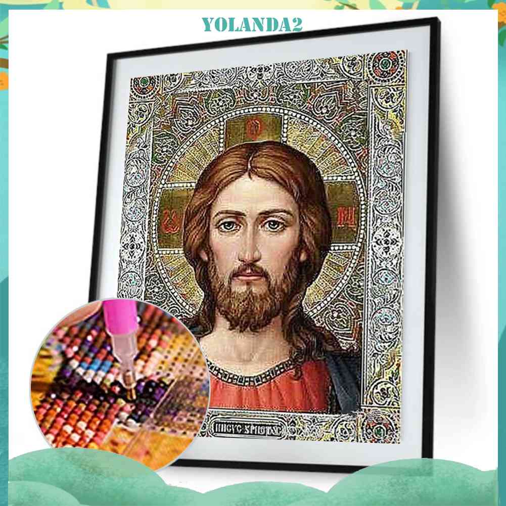 Tranh Thêu Trang Trí Thủ Công 5D Hình Tôn Giáo (Mũi Thêu Hình X)