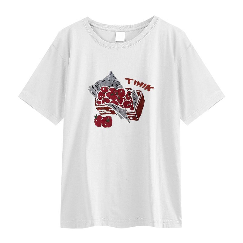 Áo thun IHKKE ngắn tay phong cách Hàn Quốc cổ điển thời trang