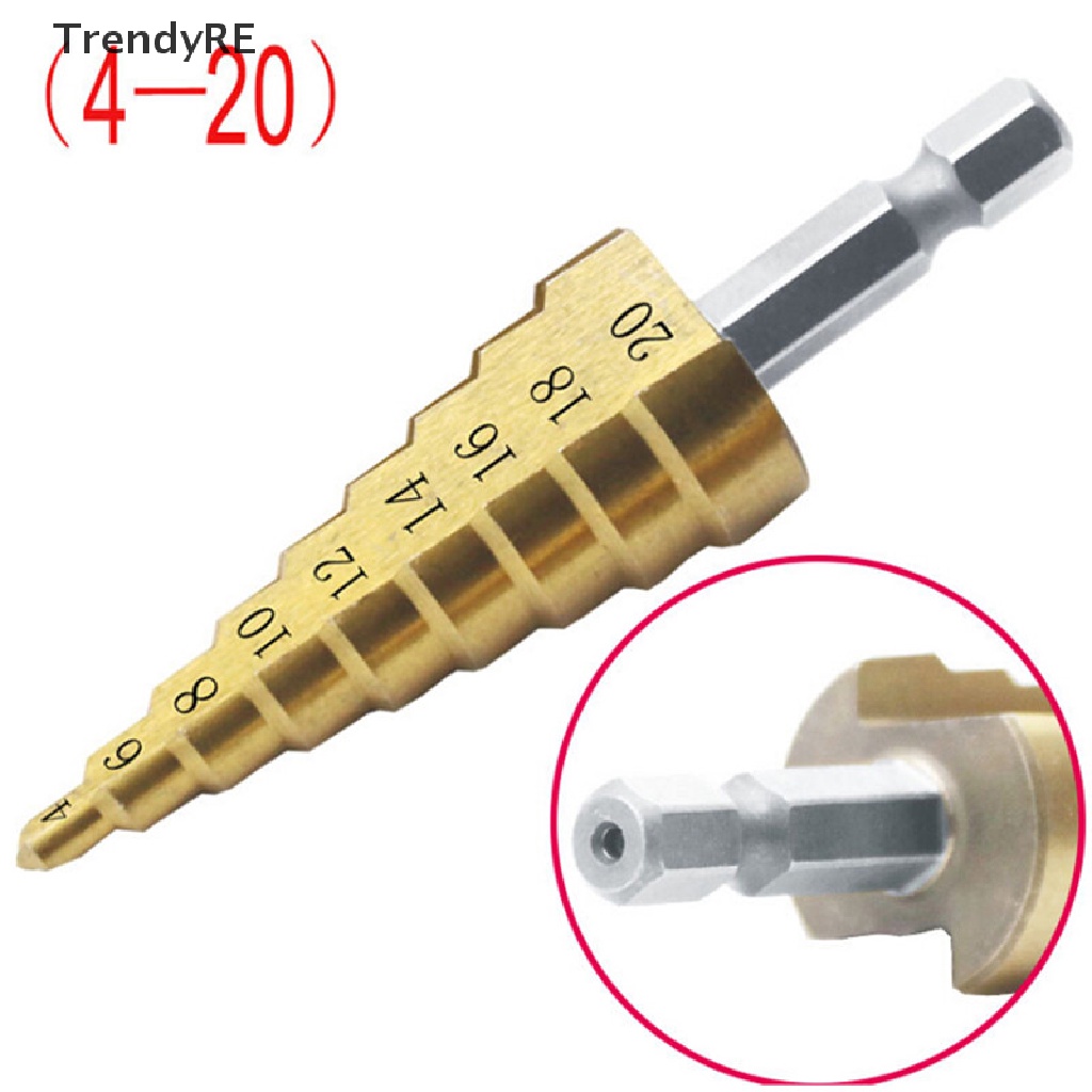 Mũi Khoan Lỗ Hình Nón Lớn Bằng Thép HSS Hợp Thời Trang Kích Thước 4-12 / 20 / 32mm