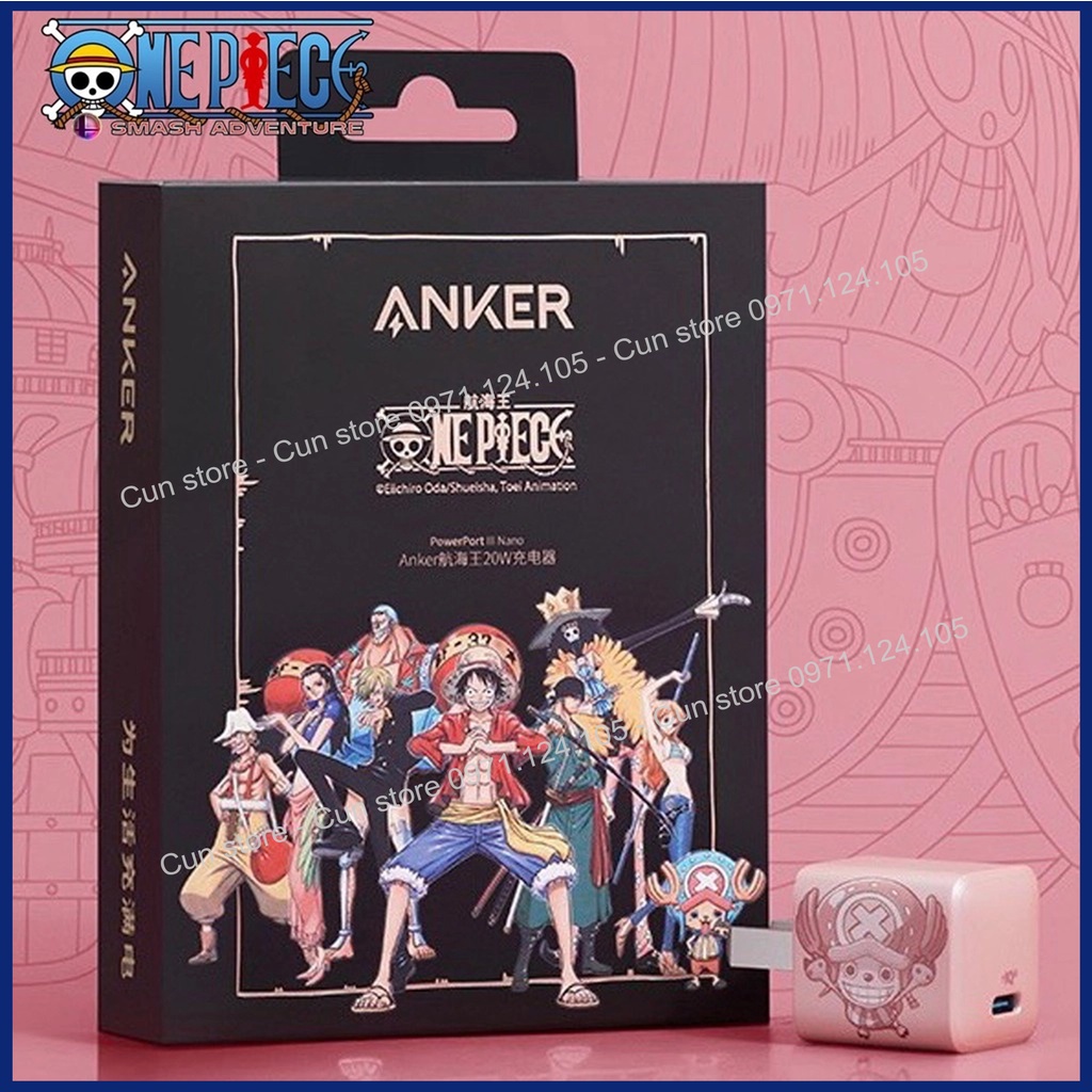 Củ sạc Anker PowerPort III Nano 20W phiên bản One Piece PD3.0/QC3.0 - A2633 | Bảo hành 12 tháng