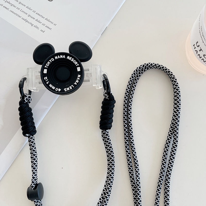 [Nẹp Sau Điện Thoại] Dây Đeo Chéo Trong Suốt Họa Tiết Hoạt Hình Cá Tính Dễ Mang Theo Lanya