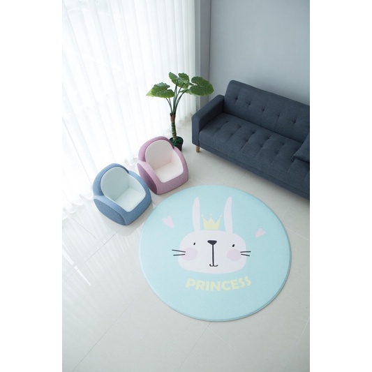Thảm Sillicon  Dwinguler Korea cao cấp, chính hãng, tiêu chuẩn Châu Âu, Thảm tròn đáng yêu