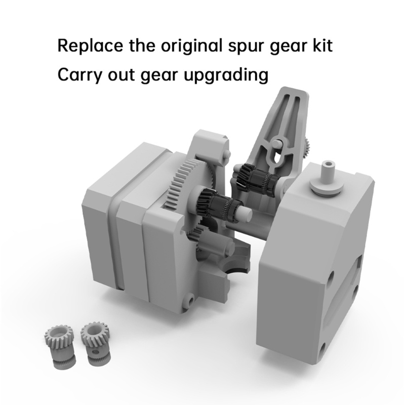 Bánh Răng Nâng Cấp Bánh Răng Kép Bằng Thép Độ Cứng Cao Cho Máy Đùn Mini V1 V2 Sherpa