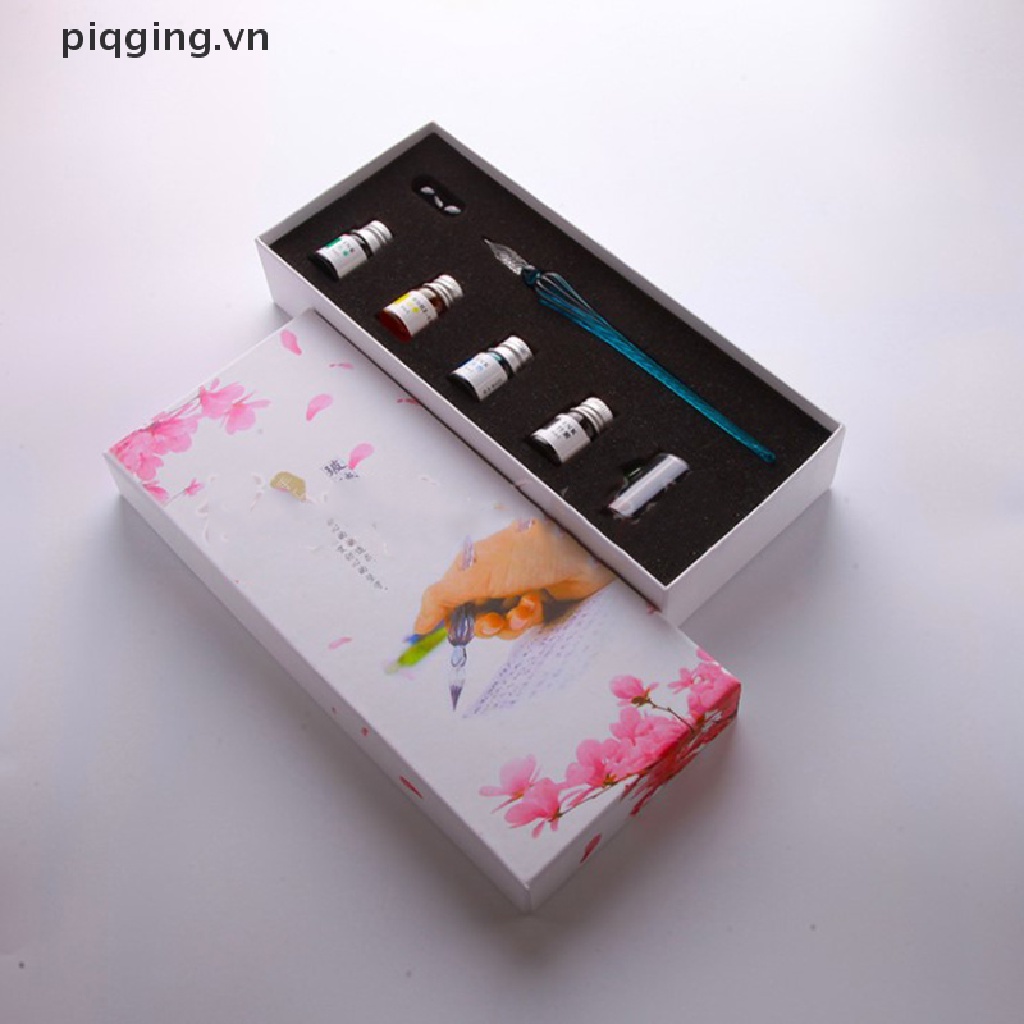 1 Cây Bút Mực Chấm Thủy Tinh Phong Cách Vintage