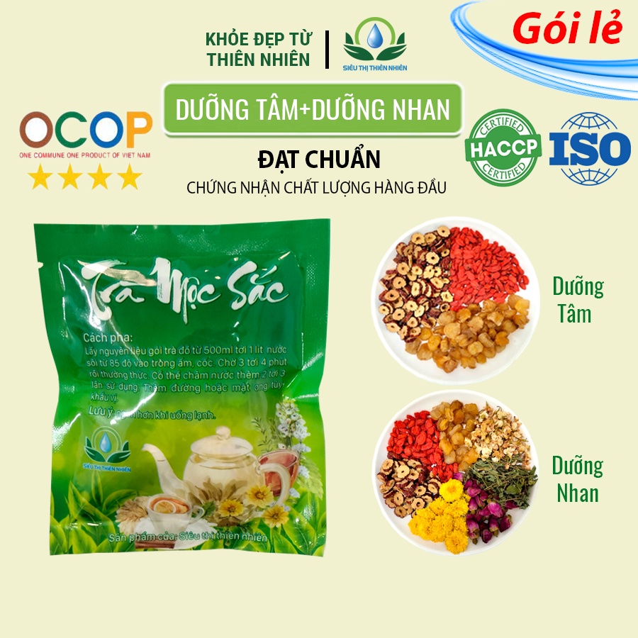 Trà detox, dưỡng tâm, dưỡng nhan SIÊU THỊ THIÊN NHIÊN gói nhỏ dùng thử giúp đẹp da, dưỡng dáng