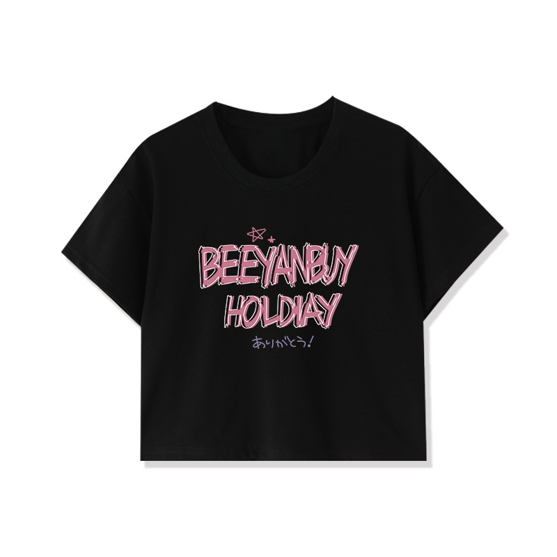 QADCOL Áo Thun Croptop Tay Ngắn Dáng Ôm Thời Trang Mùa Hè Phong Cách Hàn Quốc Cho Nữ