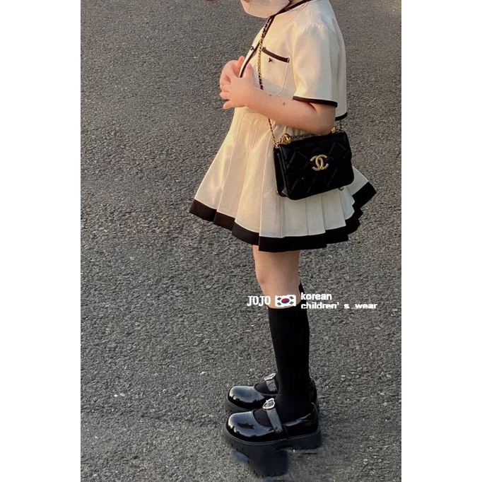 Set Áo Thun Tay Ngắn + Chân Váy Ngắn Thời Trang Mùa Hè Mới Cho Bé Gái 3-5 - 8-10 - 12-13 Tuổi