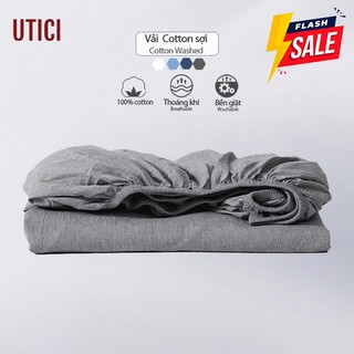 UTICI Ga trải giường ga thun/drap giường 100% Cotton, minimal style, kích thước:1m6x2m/1m8x2m, nhiều màu sắc