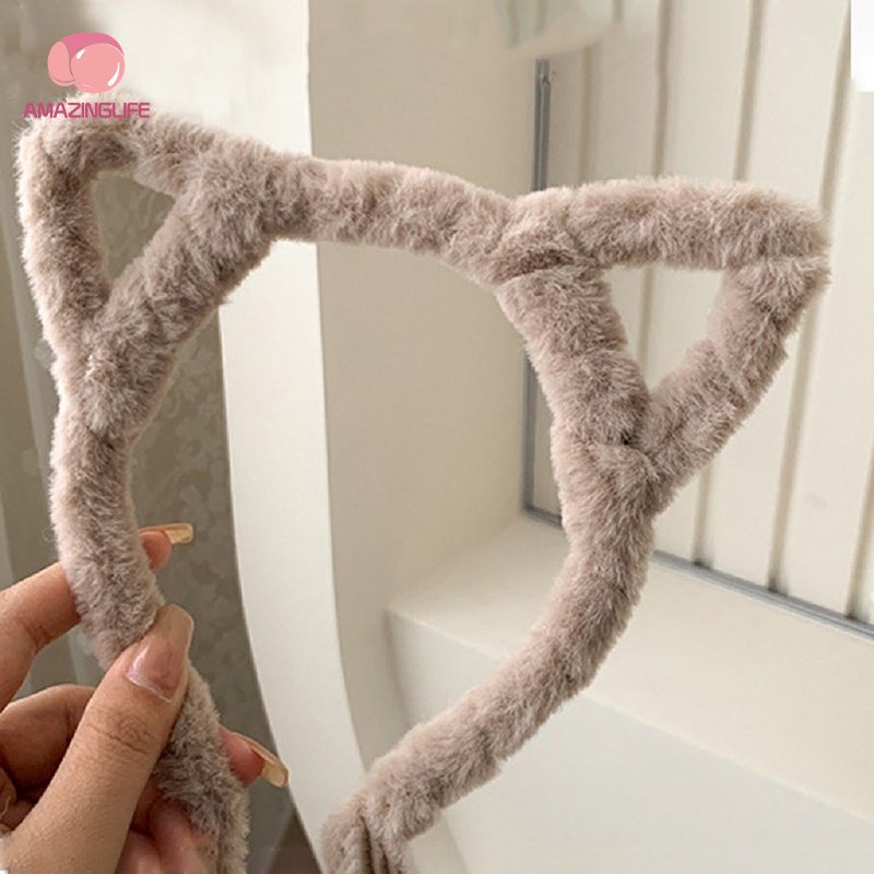 Băng Đô Tai Mèo Lông Xù Siêu Ngọt Ngào Thời Trang Cho Nữ / Bé Gái
