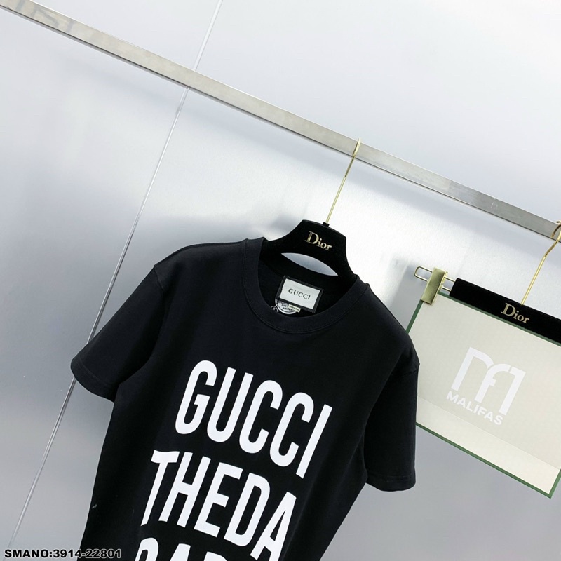 Áo Phông Nam Nữ Gucci Theda Bara Đen Trắng Chữ To Form Rộng Unisex Cotton Co Giãn 4 Chiều | BigBuy360 - bigbuy360.vn