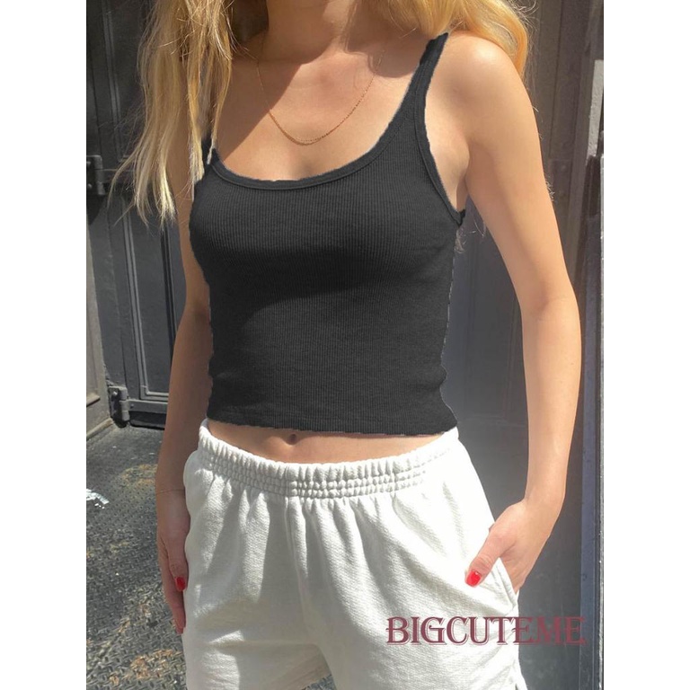 Áo Hai Dây Màu Trơn Thời Trang Cho Nữ