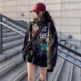 [ORDER] Áo sweater tay dài nữ cực cá tính cổ tròn in chữ cực ngầu ulzzang ( 2 màu )