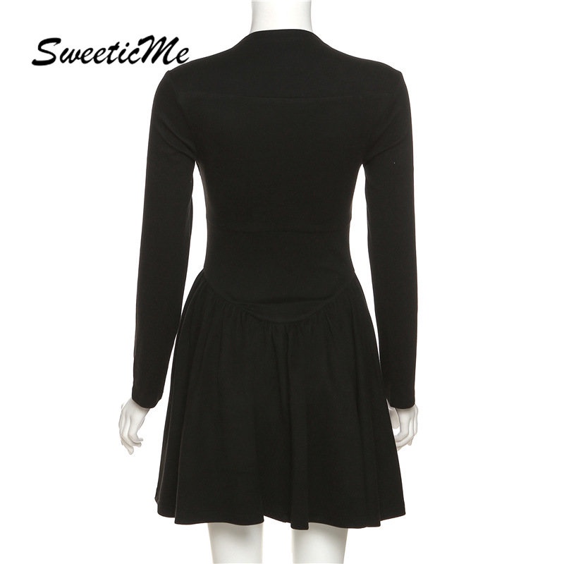 Đầm Tay Dài Dáng Ôm Màu Trơn Thời Trang Mới 2023 Dành Cho Bạn Nữ