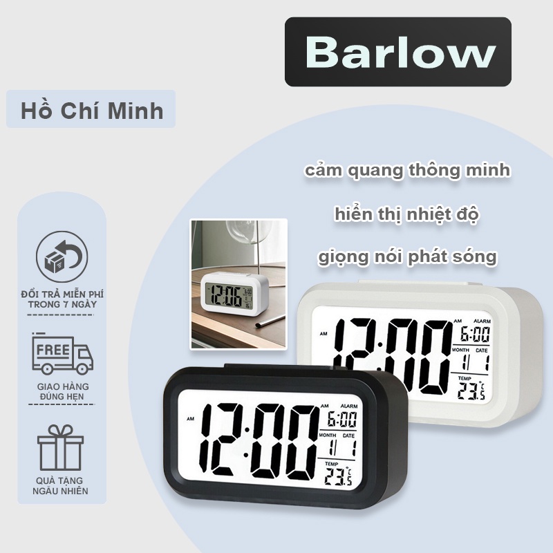 Đồng Hồ Báo Thức Kỹ Thuật Số Đèn LED Nền Cảm Biến Đa Chức Năng Thời Gian Lịch Báo Thức Nhiệt Độ đồng hồ điện tử