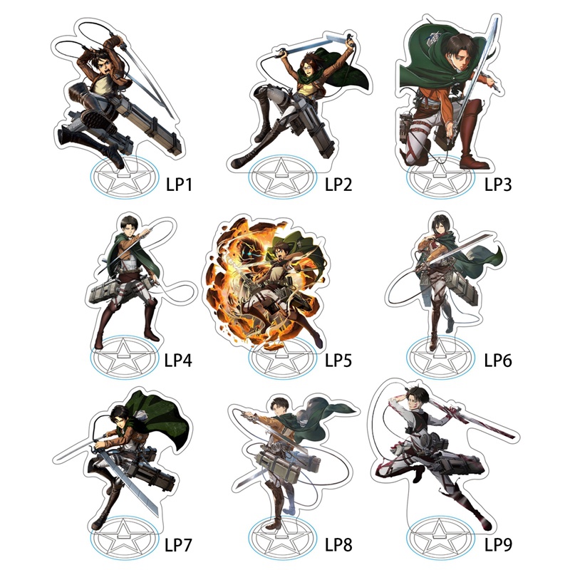 Mô Hình Nhân Vật Shingeki No Kyojin Anime Attack On Titan Đứng Được Để Bàn Trang Trí