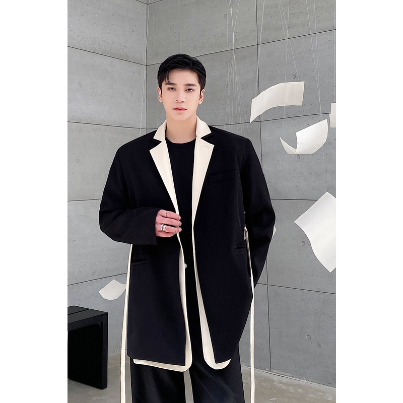 Áo Khoác Vest Hai Lớp Phong Cách Đường Phố Thời Trang Mùa Xuân Mới Cho Nam