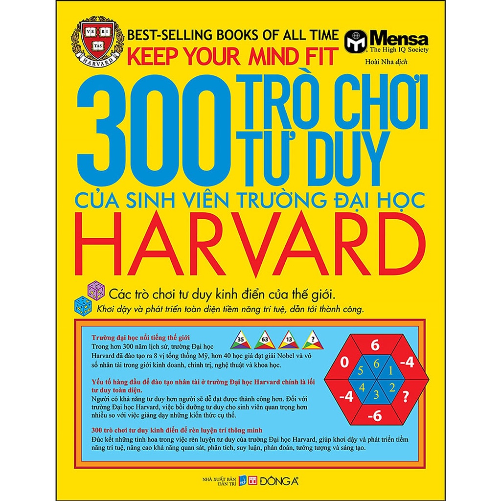 Sách -  300 Câu Đố và 300 Trò Chơi Tư Duy Của Sinh Viên Trường Đại Học Harvard