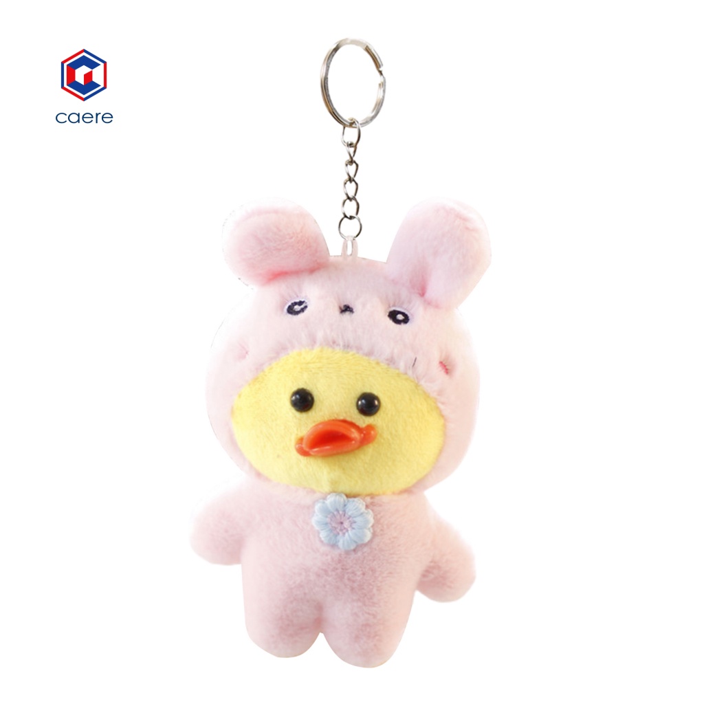 Móc Khóa Vịt Nhồi Bông Mini Màu Vàng Dễ Thương