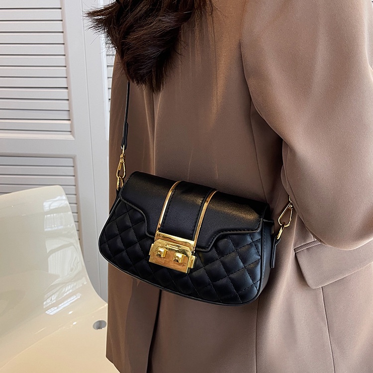 Túi xách nữ Quảng Châu đeo vai, đeo chéo khóa bấm phong cách trẻ trung
