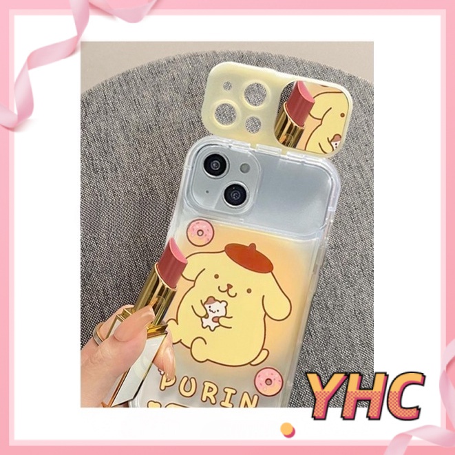 Ốp lưng phone Camera  bánh pudding dễ thương lật gương trang điểm iPhone 7 / 7plus / 8 / 8plus / X / xs / xsmax / 11 / 12 / 13 / 14 / Plus / pro / pro max-8005