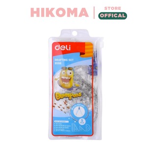 Bộ dụng cụ đo deli trong suốt loại 5 chi tiết /túi - e9598 - hikoma store