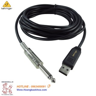 Guitar 2 usb audio interfaces behringer - dây tín hiệu jack 6 ly mono & usb interface behringer
