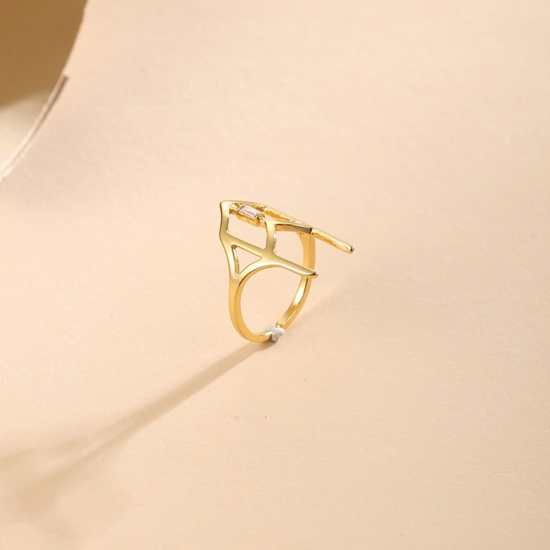 Nhẫn Hở Đính Đá Zircon Thời Trang Phong Cách Punk