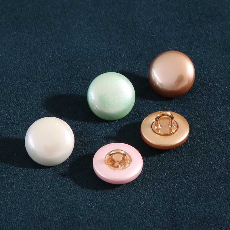 Set 10 / 10 Khuy Măng Sét Tròn Đính Ngọc Trai Sang Trọng