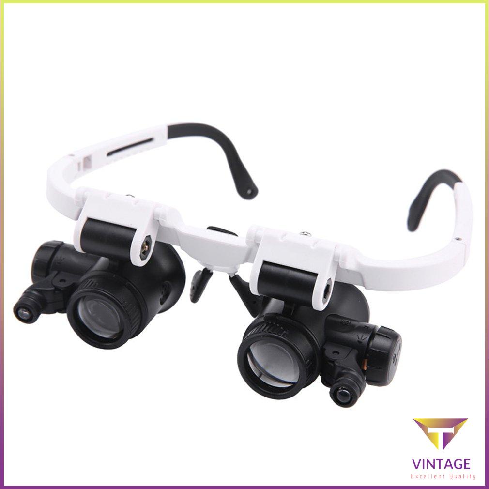 Độ phóng đại Kính lúp hai mắt Sửa chữa gắn trên đầu Led [M/14]