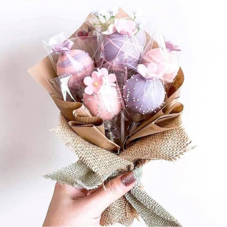 [Quà tặng 8/3] Set làm bó hoa bánh Cake pop 6 bông cực dễ thương - tặng mẹ, tặng crush, tặng người yêu