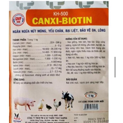 [Giá rẻ] CANXI BIOTIN GÓI 1KG NAPHAVET Date 2 năm kể từ ngày sản xuất Vitamin & chất bổ sung dinh dưỡng