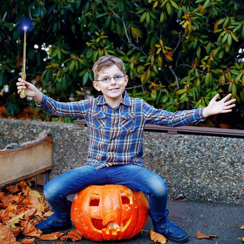 Set 2 Đũa Phép Có Đèn Và Âm Thanh Vui Nhộn Cho Bé Hóa Trang Phù Thủy