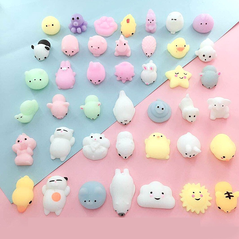 Đồ chơi động vật mini, Thú dẻo mini, Đồ chơi giảm stress, Mô hình thú mềm dẻo Squishy