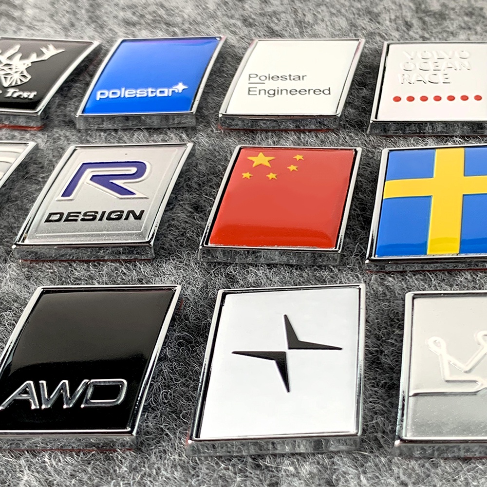 Miếng Dán Logo Bằng Hợp Kim Kẽm Trang Trí Thân Xe Hơi Volvo XC60 XC90 S90 XC40