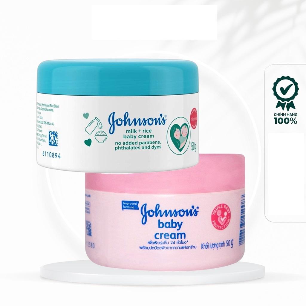 Kem Dưỡng Ẩm Johnson's Baby Cream 50g Cho Bé và Mẹ [Hồng và Xanh]