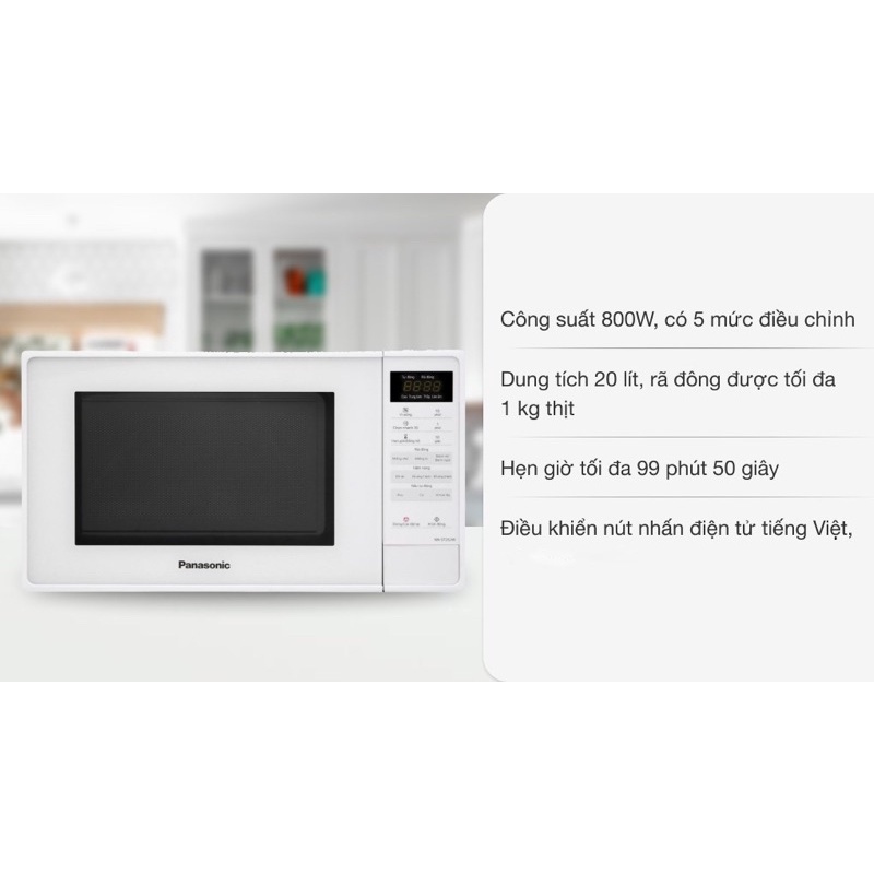Lò vi sóng Panasonic NN-ST25JWYUE 20 lít Hàng chính hãng 100%