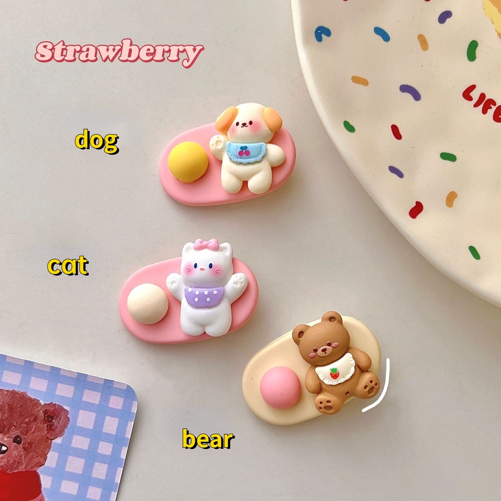 Kẹp Tóc Hình Gấu / Mèo Dễ Thương Thời Trang Cho Nữ