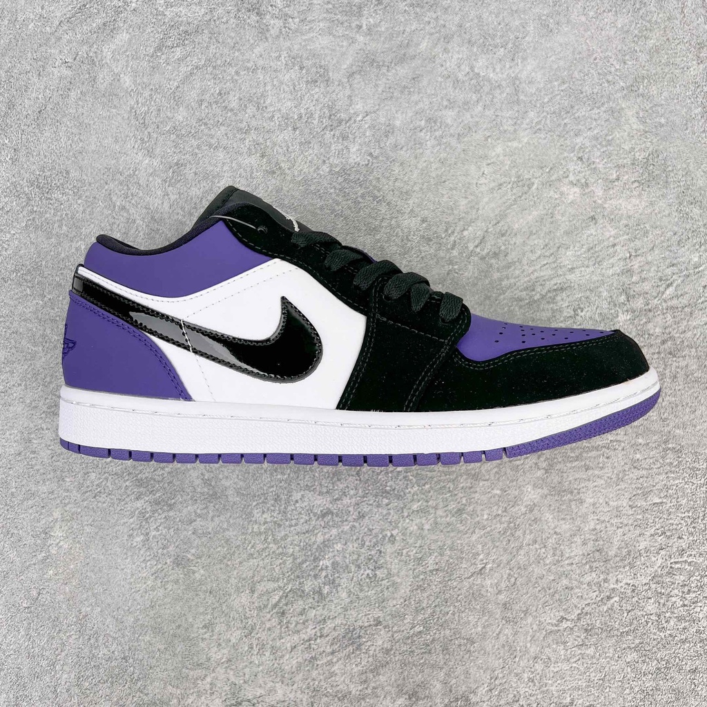 Giày Thể Thao Jordan 1 Low AJ1 Phối Màu Đen Tím Thời Trang Cá Tính 553558-125 36-46