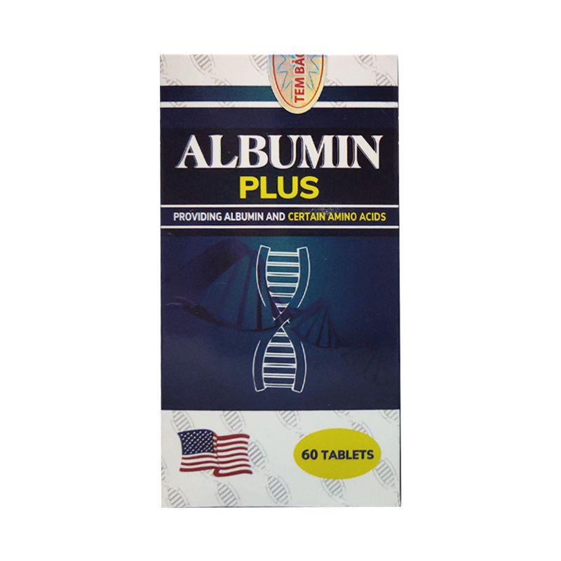Viên Đạm ALBUMIN PLUS - MỸ. Hộp 60 Viên - Giúp bổ sung dinh dưỡng toàn diện cho người ốm, suy nhược cơ thể!