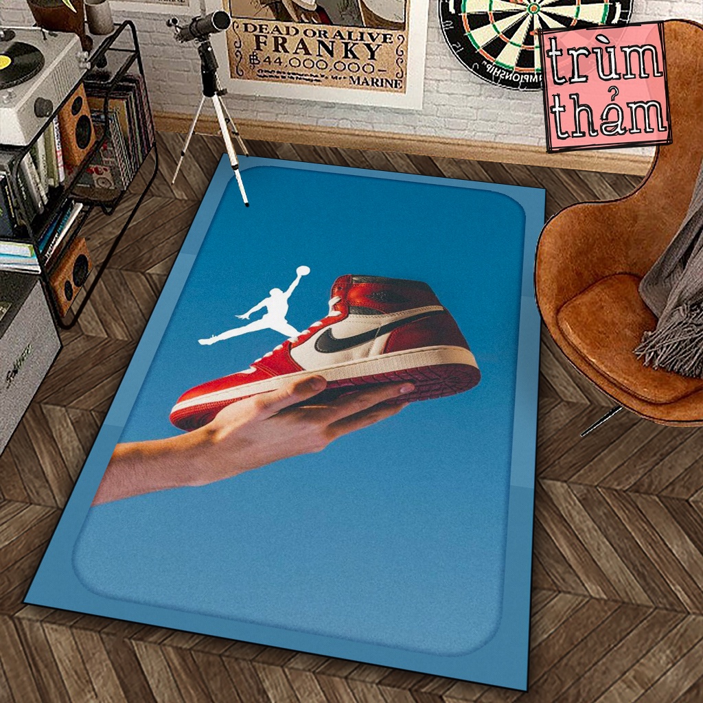 Thảm Trang Trí Jmcase Nik3 Jord4N Bóng Rổ Sneaker Giày Thể Thao X Decor Phòng Ngủ Phòng Khách Văn Phòng