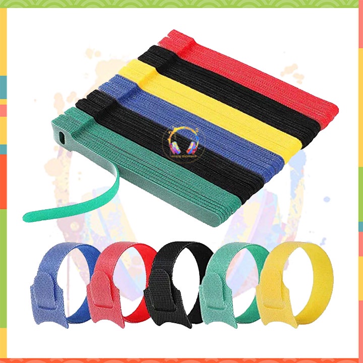 Dây dán velcro, dây cuốn tai nghe cáp sạc điện thoại                                           ol 0iu8