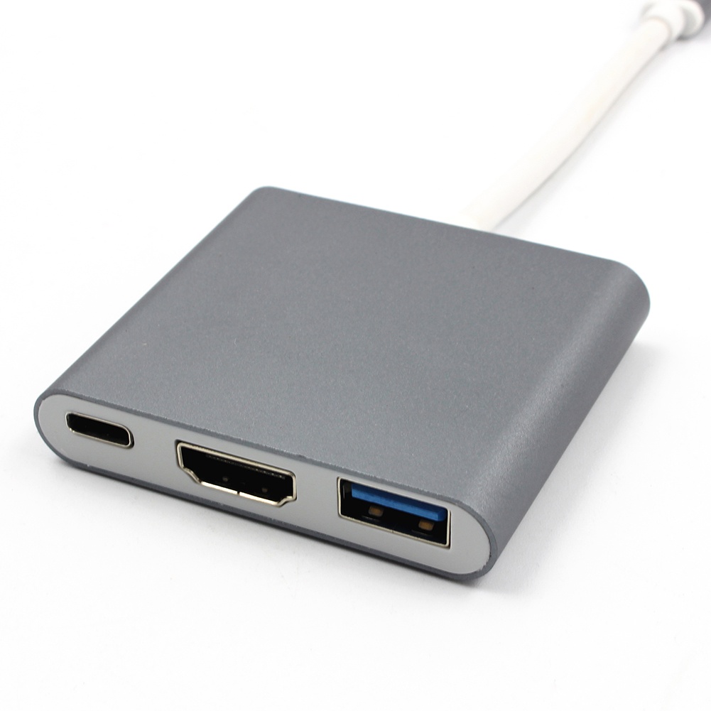 Bộ Chuyển Đổi Hub USB-C 3.1 Type-C Sang 4K UHD HDMI 3 Trong 1 Hình Hoa Hướng Dương Cho Macbook