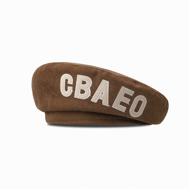 Mộc®Mũ beret nồi chất kaki cotton dày dặn phong cách thủy thủ thêu chữ nổi hoạ tiết độc đáo